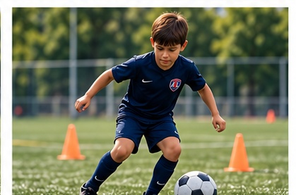Un joueur perfectionne sa technique avec le ballon